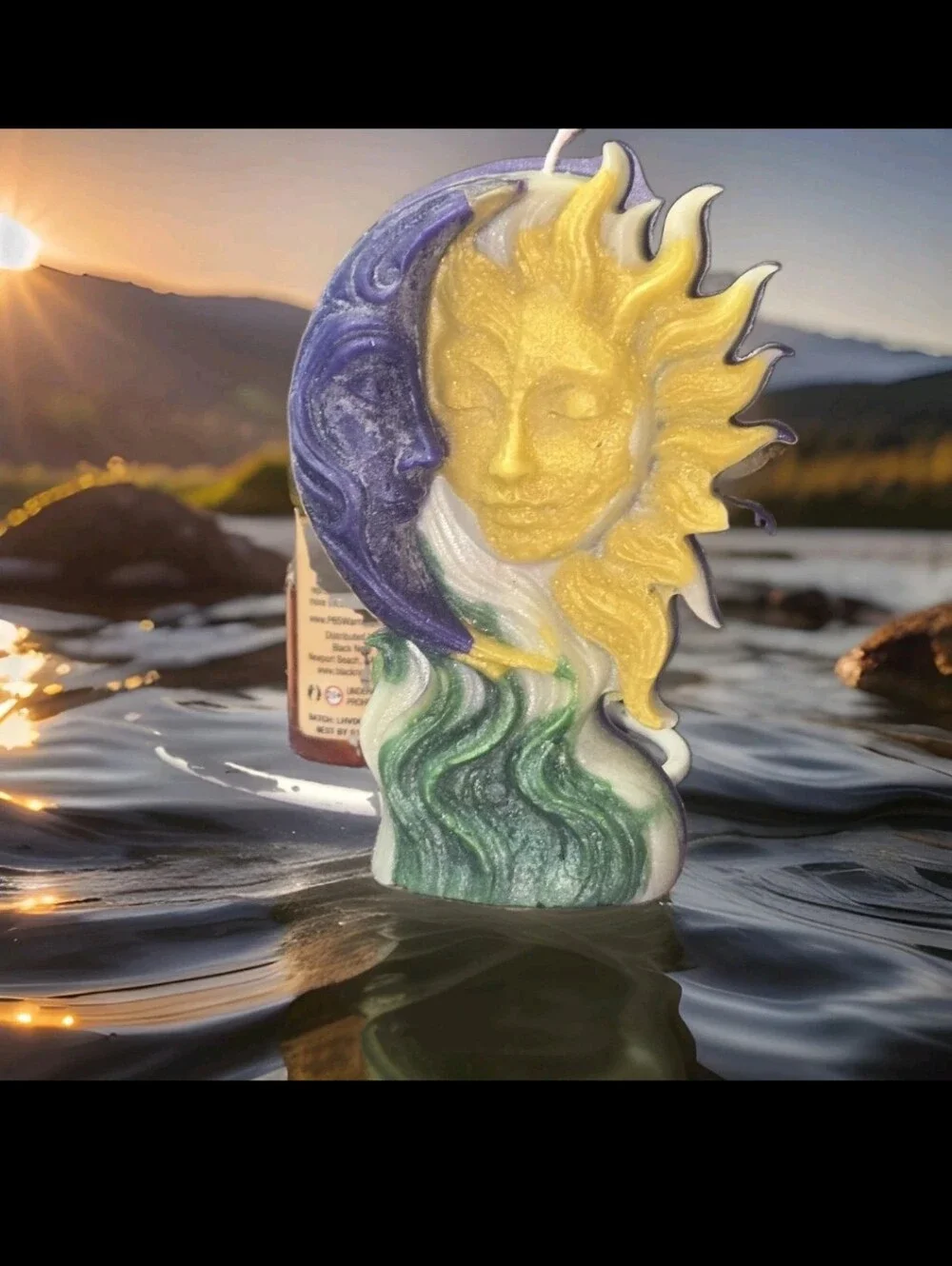 The Sun & Moon In Love Candle